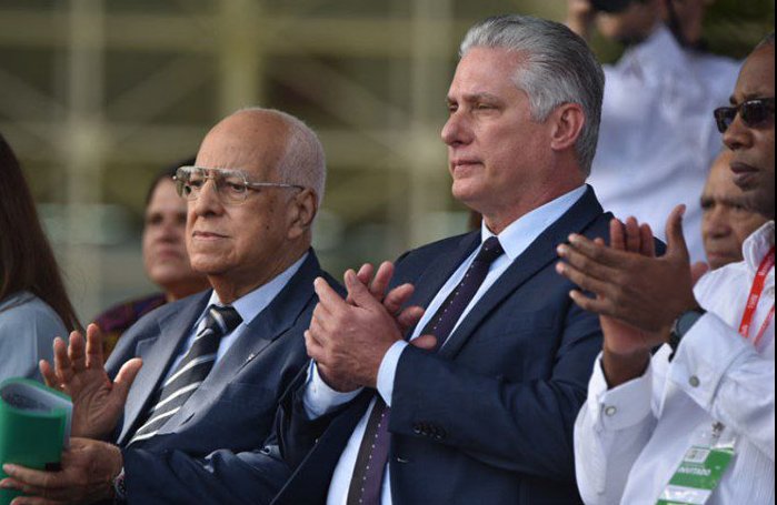 Presidente cubano en la inauguración de FIHAV 2023