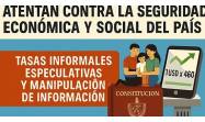 La Constitución y las tasas especulativas: cuando la economía se manipula, se afecta al pueblo