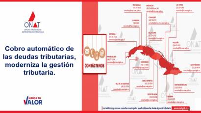 Implementa la Onat cobro automático de  deudas tributarias