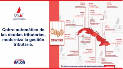 Implementa la Onat cobro automático de  deudas tributarias